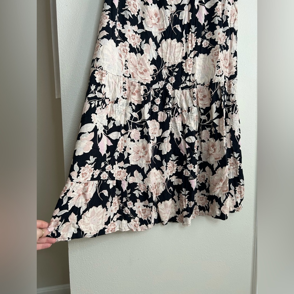 Saltwater Luxe Rex Floral Print Midi Maxi Skirt 100% Rayon Size XL - Picture 4 of 7